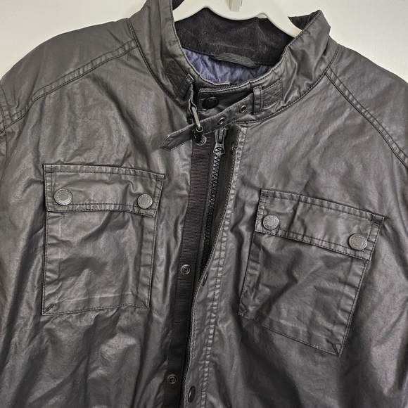 Superdry Premium Rotor Jacket Men 2XL Black Biker Motorcycle Razer Quilted Lined - Picture 7 of 12